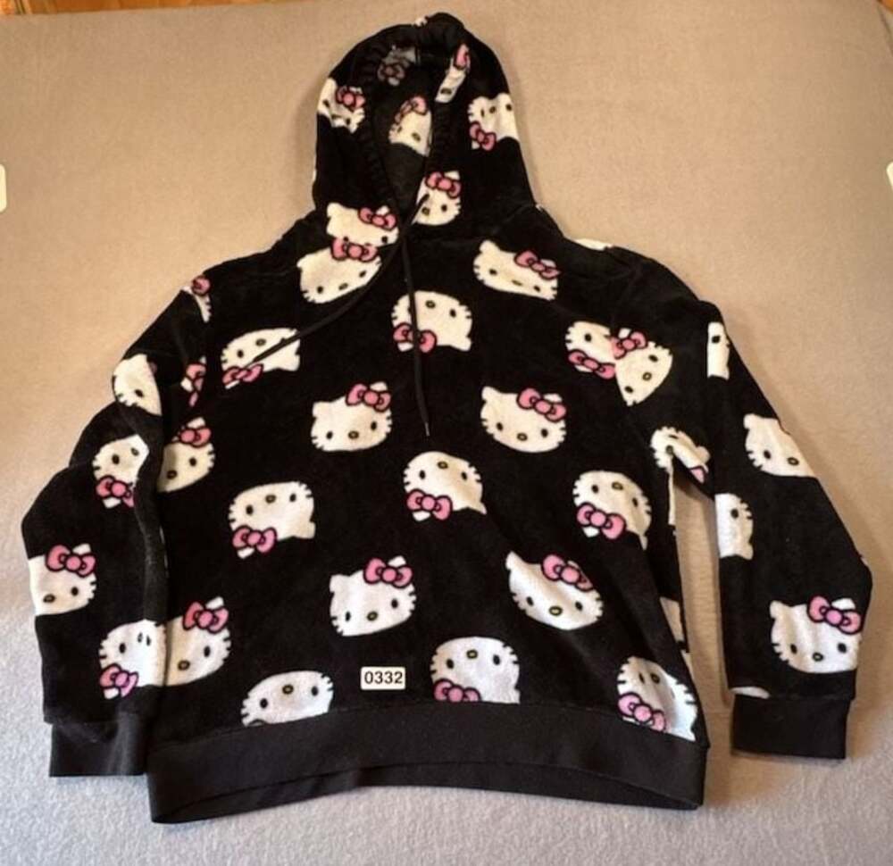 Hello Kitty All-Over Print Fleece Pullover Hoodie